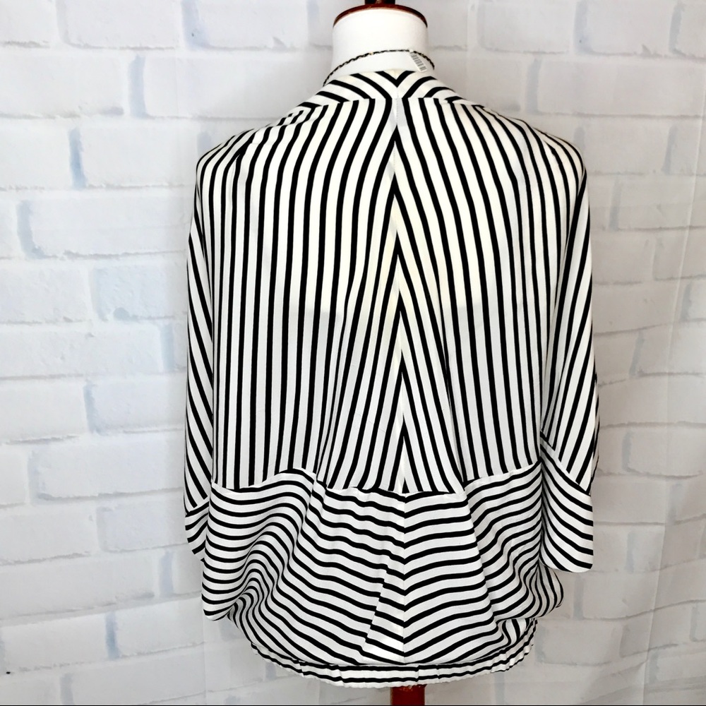 B C B G M A X A Z R I A : Striped Batwing Silk Top - image 4